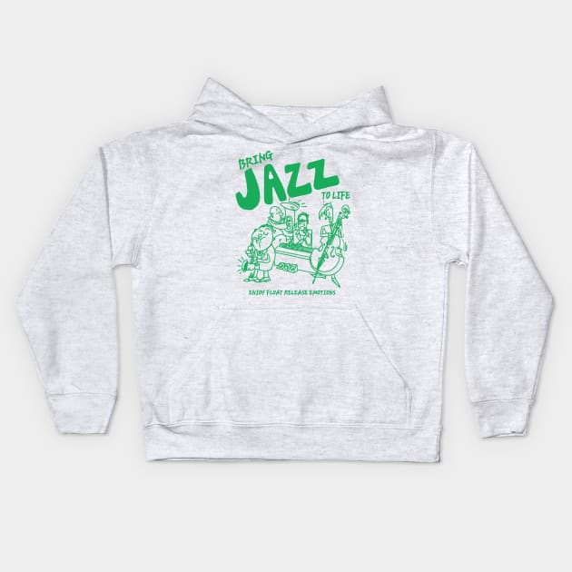 Bring Jazz to Life Kids Hoodie by IAKUKI